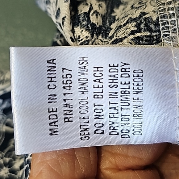 THML, SUMMER Blue and white dress with pink enbroidery medium. Y2K - Picture 10 of 11